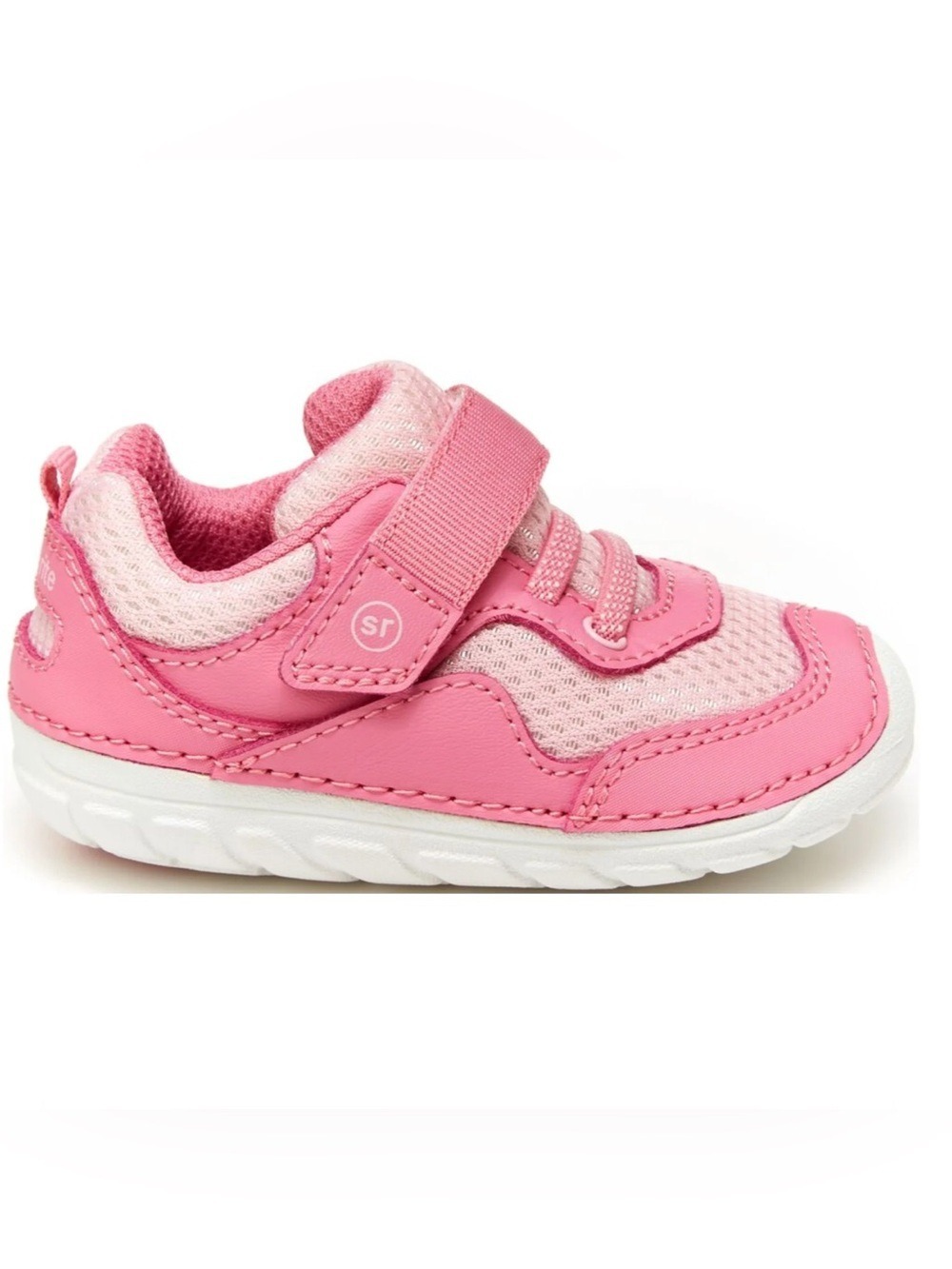 Stride Rite Pink Mesh and Synthetic Hook-and-Loop Toddler Sneaker
